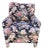Vintage 1980s Floral Mason Art Club Chair For Sale