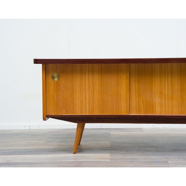 Vintage Lowboard in Ash with Black Formica, 1950s For Sale - Image 15 of 16