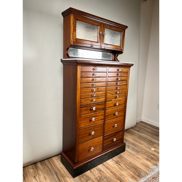 Early 20th Century Antique Mahogany Multi-Drawer Dental Cabinet by the American Cabinet Co. C. Early 20th Century For Sale - Image 5 of 14