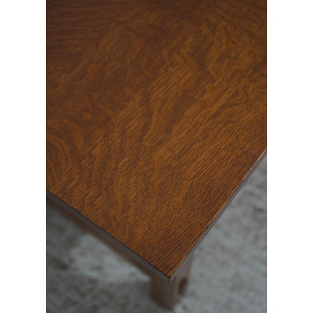 1990s Stickley Mission Oak Spindle Coffee Table For Sale - Image 5 of 14