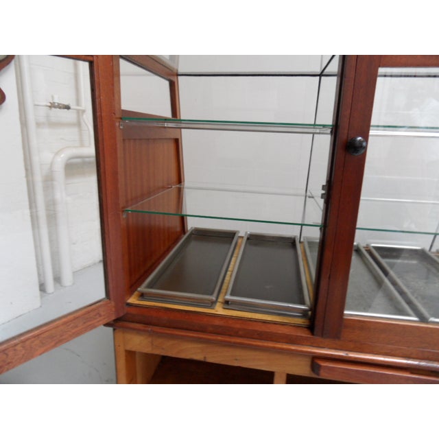 Antique Mahogany Bakery Display Cabinet, 1920s For Sale - Image 17 of 18
