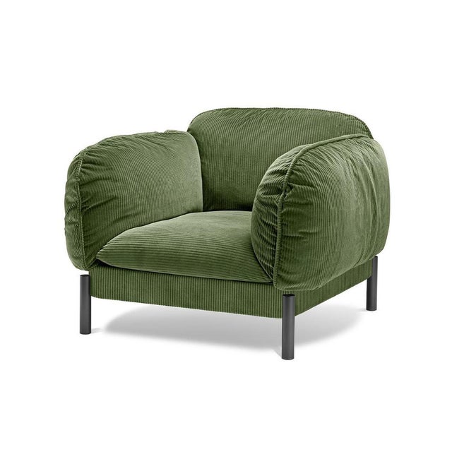Enhancing any modern or traditional sitting area with its captivating design, this exquisite lounge chair exudes refined...