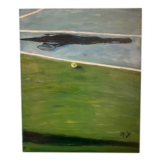 Abstract Expressionist Original Tennis Oil Painting For Sale