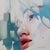 Rebuttal by Ryan Morse | Oil on panel Portrait of a woman's face with abstract elements. For Sale