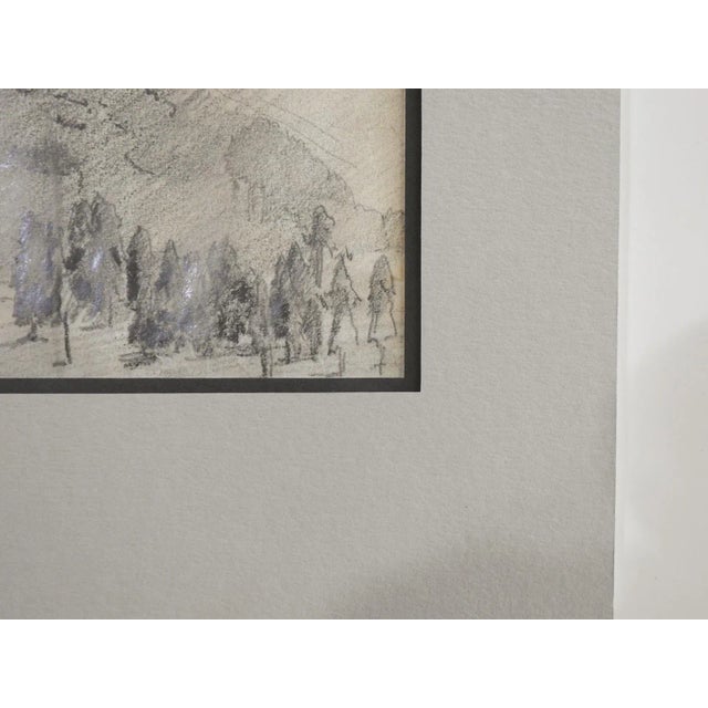 Early 20th Century Ralph Holmes Shasta Mountains Pencil Study Drawing For Sale - Image 4 of 11