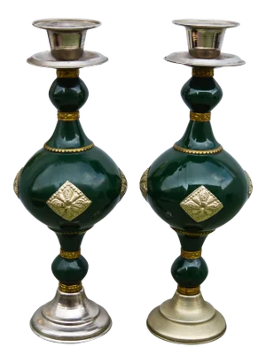 Handmade Moroccan Candleholders, S/2