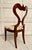 Vintage Italian Biedermeier Style Walnut Side Chair With Sculptural Heart Back For Sale - Image 10 of 14