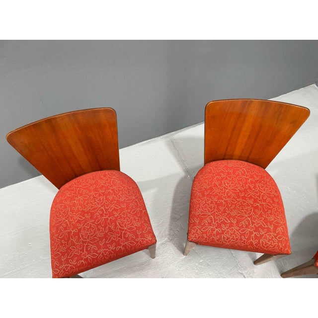 1950s H-214 Chairs in Walnut by Jindřich Halabala, 1950s, Set of 4 For Sale - Image 5 of 18