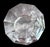 Czechoslovakian Art Deco Paneled Crystal Perfume Bottle Frosted Crystal Stoppe For Sale - Image 13 of 13