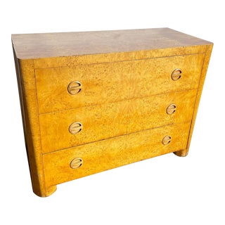 Art Deco Birds Eye Maple Veneer Chest of Drawers For Sale