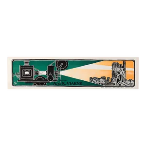 1920s French Art Deco Movie Camera Poster - Wwi Ypres Ruins (Green)