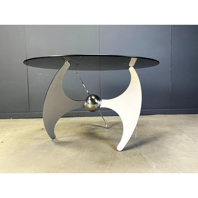 Gray Adjustable Helix Dining Table from Luciano Campanini, 1970s For Sale - Image 8 of 9