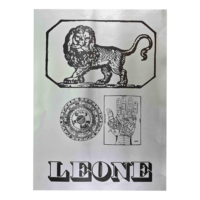 Sergio Barletta, Leo, 1973, Offset and Screen Print For Sale