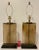 Currey & Company Currey & Co. Modern Amber Glass Elliptical Table Lamps Pair Prototypes For Sale - Image 4 of 5