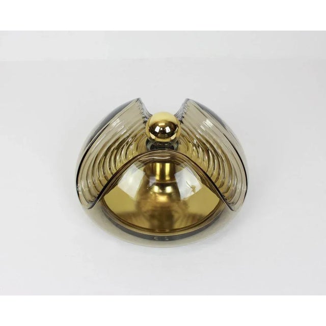 Wilhelm Wagenfeld Large Wall Sconce Flush Mount by Koch & Lowy for Peill & Putzler, Germany For Sale - Image 4 of 8