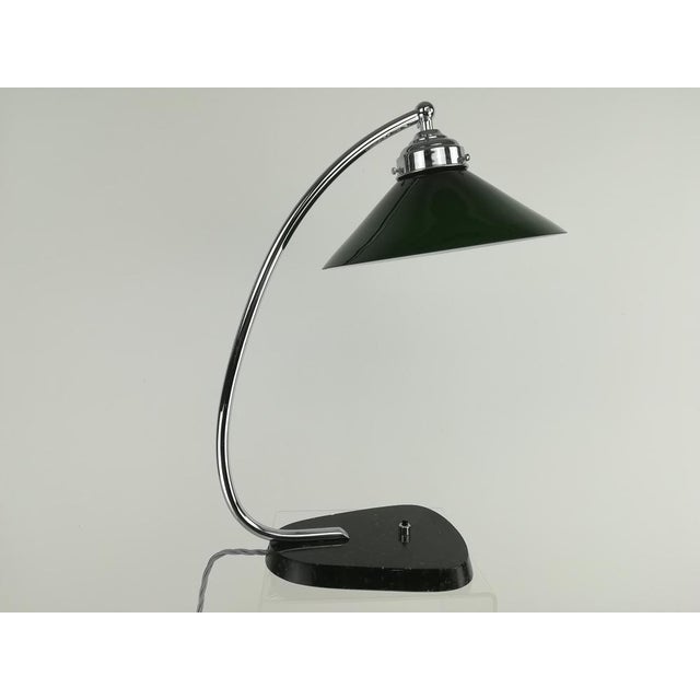 French Table Lamp with Granite Foot, 1950s For Sale - Image 9 of 9