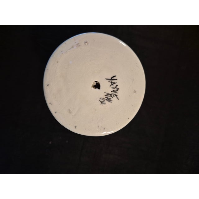 Mid 20th Century Navajo-Inspired Ceramic Goblet Featuring Traditional Geometric Patterns For Sale - Image 4 of 5