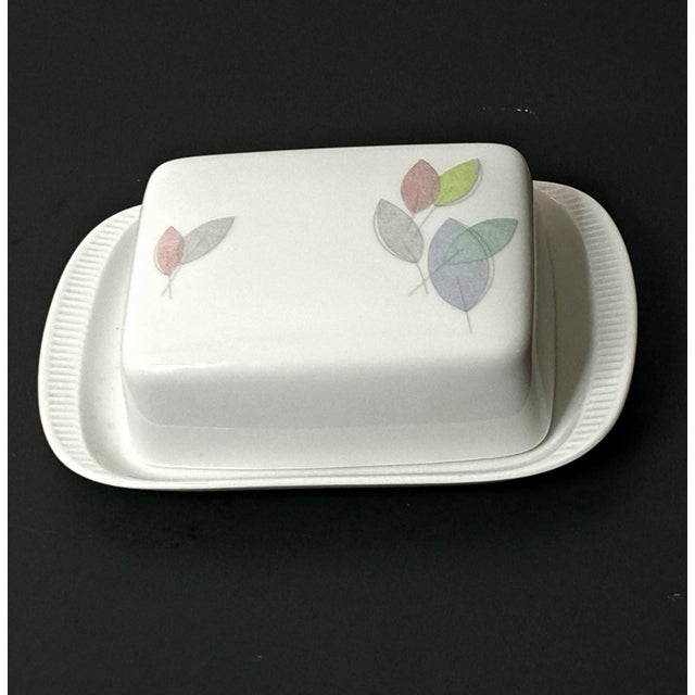 SKU: OT 3115 VTG ARZBERG Germany Square Butter Dish w/Lid Bone China ARZ3415 Leaves Showcase timeless European...