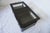 Modern Black Coffee Table – Glass Top, 2 Drawers, Freshly Refinished For Sale - Image 11 of 11