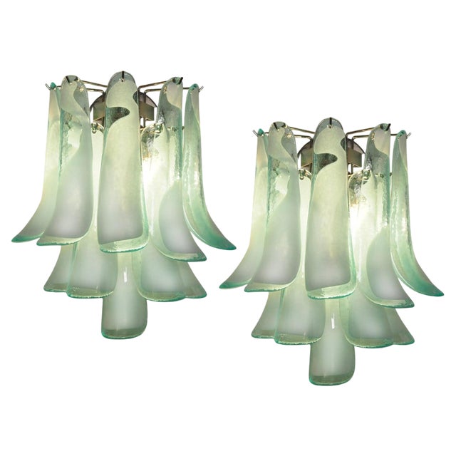 Italian Petal Murano Sconces, 1990s, Set of 2 For Sale