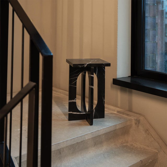 Bond Side Table in Black Marble from Kiwano Concept For Sale - Image 6 of 8
