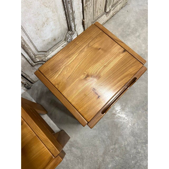 Bedside Tables from Maison Regain, 1980, Set of 2 For Sale - Image 8 of 11