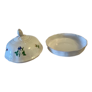 1960s Motton France Made for Tiffany Faience Pottery Covered Dish - Rare