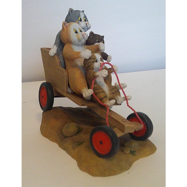 2010s Rare Border Fine Arts Comic & Curious Cats Go-Karting A22913 Linda Jane Smith For Sale - Image 5 of 12