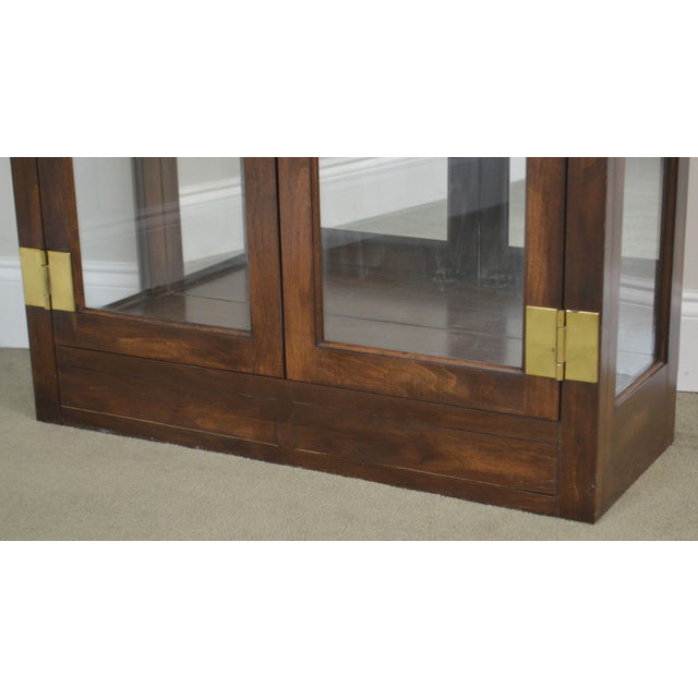 Campaign Style Vintage Narrow Tall Curio Display Chairish