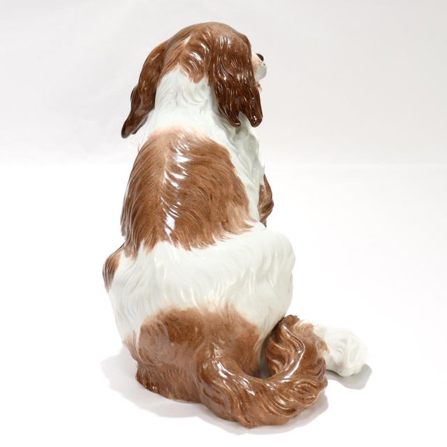 Antique Dresden Porcelain King Charles Spaniel Sculpture or Figurine For Sale - Image 9 of 18