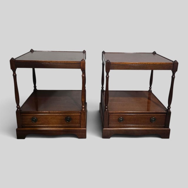 Regency Mahogany Lamp Tables, 1930, Set of 2 For Sale - Image 13 of 13