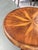 Late 20th Century Vintage Mahogany Compass Star Inlaid Accent Table With Carved Pedestal Base For Sale - Image 5 of 8