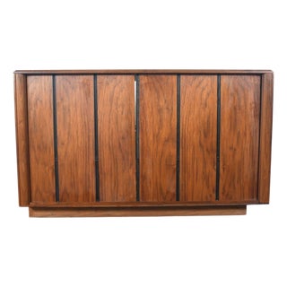 1960s Barzilay Tambour Stereo Cabinet in Walnut For Sale