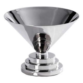 Mayan Small Metal Condiment Bowl, Nickel For Sale