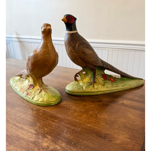 Large Hand-Painted Pheasant Pair For Sale - Image 11 of 12
