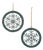 Snowflake Ornament Set of 6  4.5"H Iron & Acrylic For Sale
