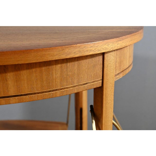 Vintage Art Deco Tea Table in Blond Mahogany, 1920 For Sale - Image 16 of 18