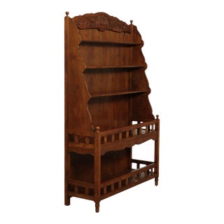French Country Style Oak Bakers Rack For Sale