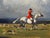 Raoul Millais Hunting Painting, English Fox Hunt Scene, Grey Horse Huntsman with Hounds, Sussex Sporting Art...