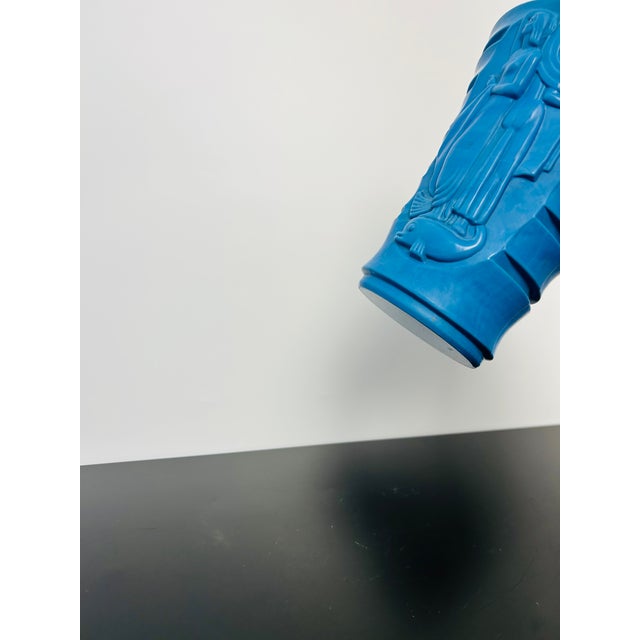 Glass Art Deco Ingrid Model 371 Turquoise Glass Vase by Curt Schlevogt, Czechoslovakia, 1937 For Sale - Image 7 of 10