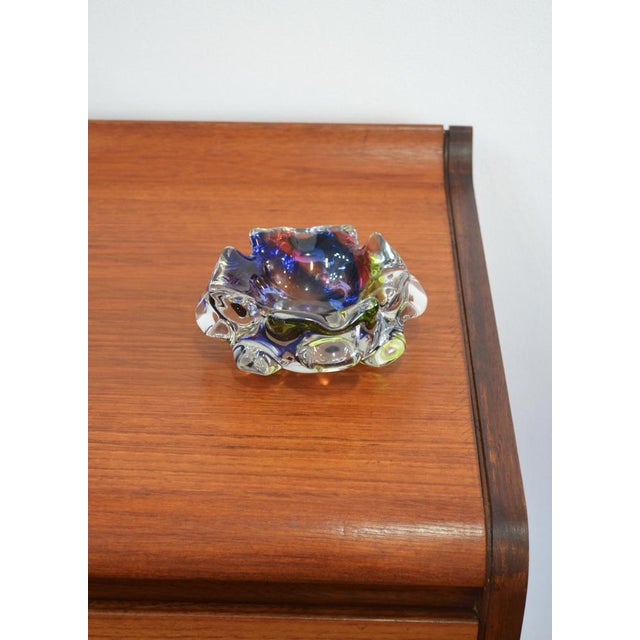 Murano Sommerso Art Glass Ashtray, Italy, 1960s For Sale - Image 11 of 13