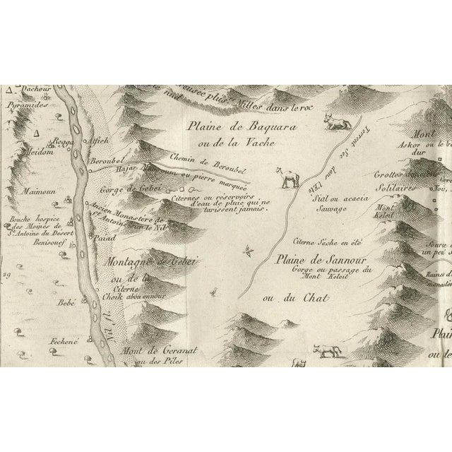 Antique Map of the Red Sea & Basse Thebaide with Monastery Plans, Egypt, 1777 For Sale - Image 4 of 10