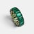 Natural 12 Ct High Quality Zambian Emerald Cut Emerald Eternity Band/ Ring 14 Kg For Sale In New York - Image 6 of 8