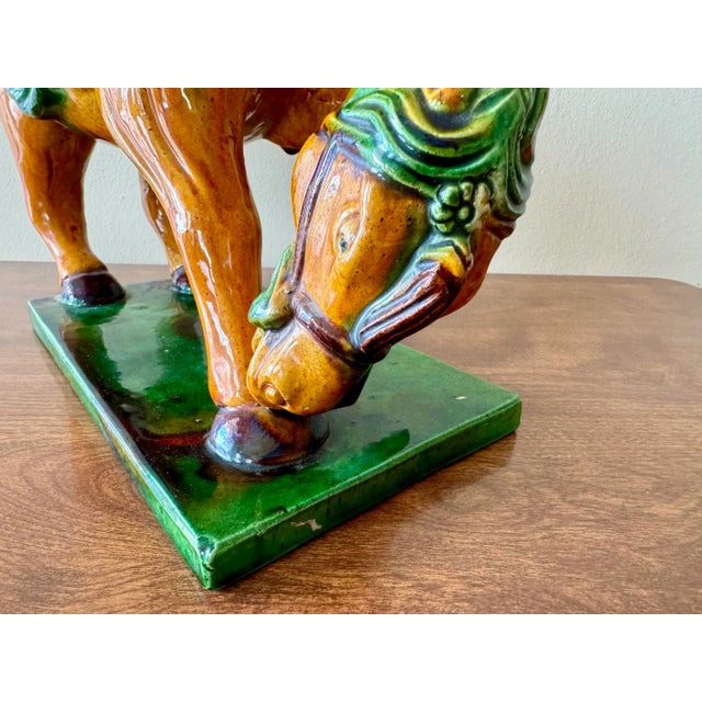 Large Mid-Century Chinese Tang Dynasty Style Horse Figurine For Sale - Image 4 of 10