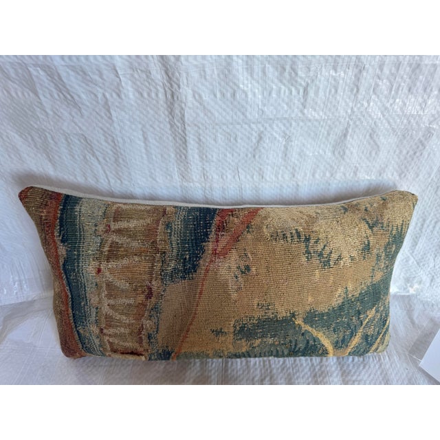 17th Century Flemish Tapestry Pillow With Abstract Pattern For Sale - Image 4 of 5