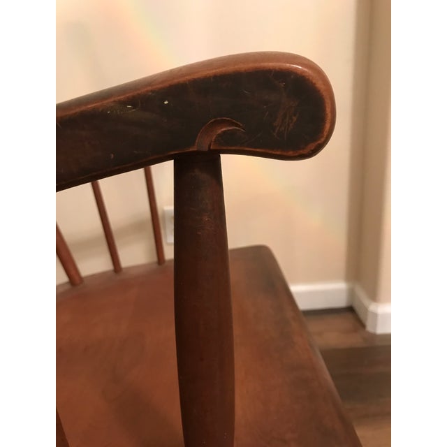 Mid 20th Century Vintage Wood Rocking Chair For Sale - Image 5 of 13