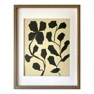 2026 "L'Aiuola Bruciata Series No. 9" Abstract Botanical Painting on Paper by Artist r.k. Red For Sale