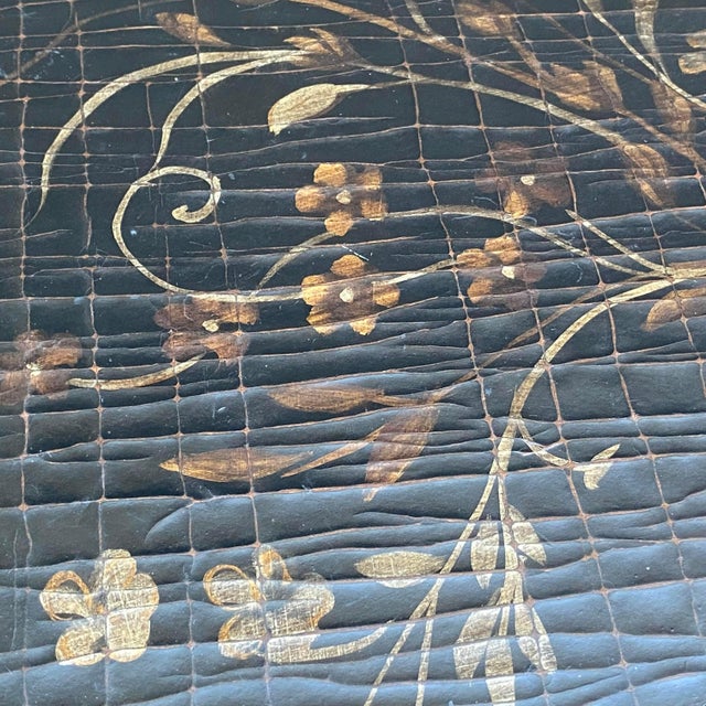 Ethan Allen Mirabelle Black Chinoiserie Faux Bamboo Coffee Table Chairish