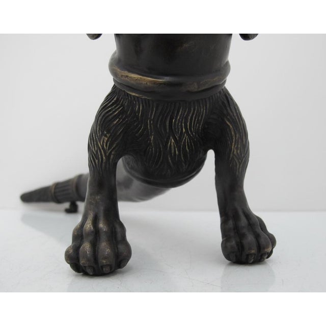 Decorative Bronze Lion Foot Drinking Horn Rhyton Vase Cornucopia Vessel Pair For Sale - Image 14 of 14