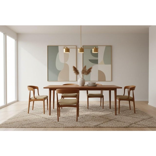 Beige Vintage Model 16 Chairs in Teak by Johannes Andersen for Uldum Møbelfabrik, 1960s, Set of 6 For Sale - Image 8 of 11
